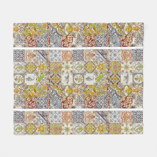 Cobertor De Velo Azulejos cerâmicos neerlandeses (Frente (Horizontal))