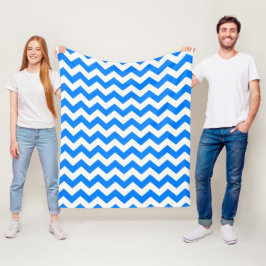 Cobertor De Velo Azure Blue Chevron