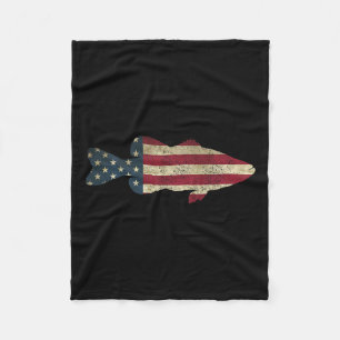 Cobertor De Velo B Pesca Bandeira Americana Vintage Anglês Patrióti