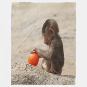 Cobertor De Velo Baboon Baby