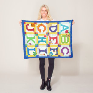 Cobertor De Velo Baby Alphabet Quilt Design