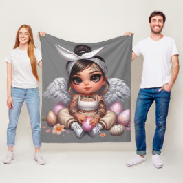 Cobertor De Velo Baby Angel Fleece Blanket