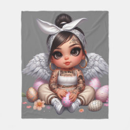 Cobertor De Velo Baby Angel Fleece Blanket