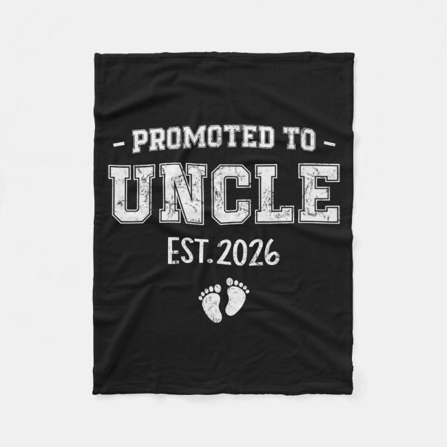 Cobertor De Velo Baby Announcement For Uncle Promoted To Uncle 2026 (Frente)
