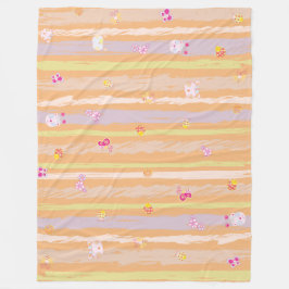 Cobertor De Velo Baby Blanket – Whimsical Nature Parade Pastel 