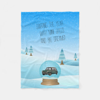 Cobertor De Velo Baby blanket with Mini Cooper