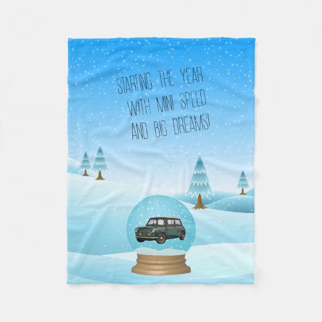 Cobertor De Velo Baby blanket with Mini Cooper (Frente)