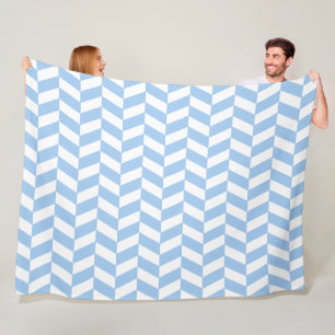 Cobertor De Velo Baby Blue Herringbone