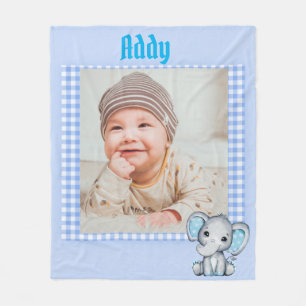 Cobertor De Velo Baby Boy Fleece Blanket com foto 