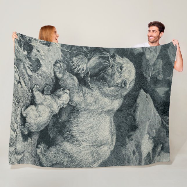 Cobertor De Velo Baby Cub e mamãe Polar Bear (In Situ)