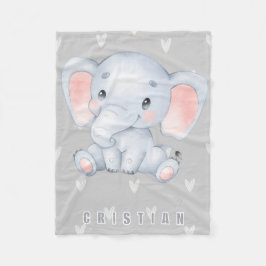 Cobertor De Velo Baby Elephant Nursery Cute Decor 
