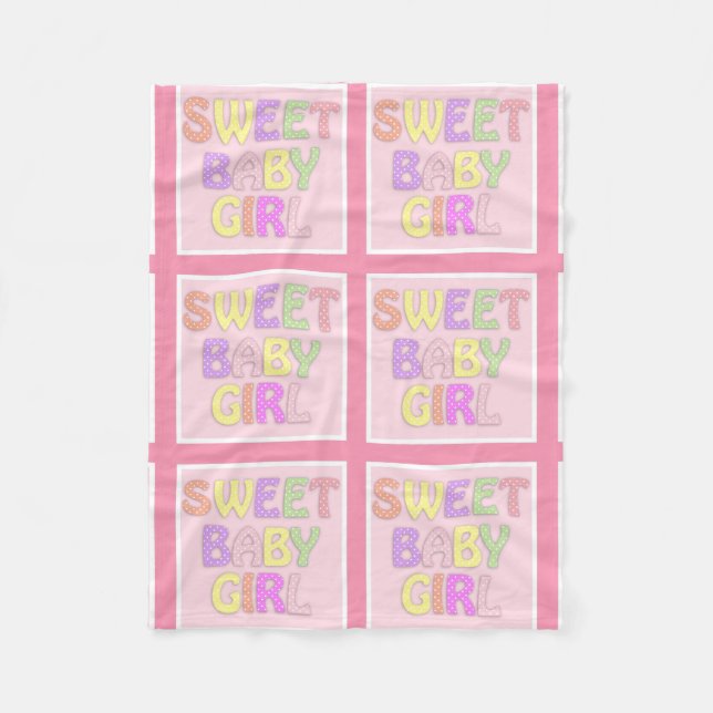 Cobertor De Velo Baby Girl Fleece Blanket (Frente)