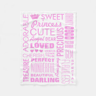 Cobertor De Velo Baby Girl Princess Fleece Blanket