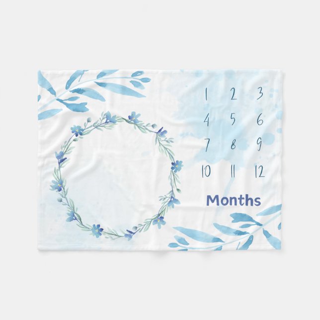 Cobertor De Velo Baby Milestone (Frente (Horizontal))