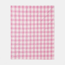 Cobertor De Velo Baby Pink Gingham