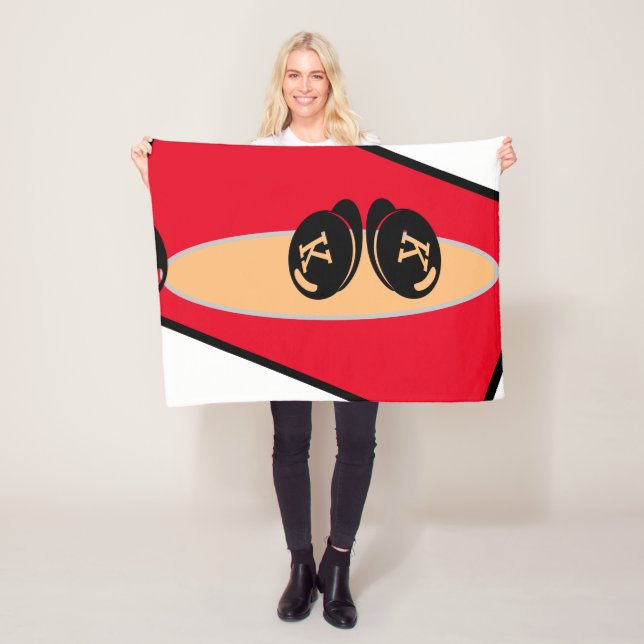 Cobertor De Velo Baby RoomCUTE_RED_WHITE_BLACK_ RMDESIGNFLO55 Fleec (In Situ)