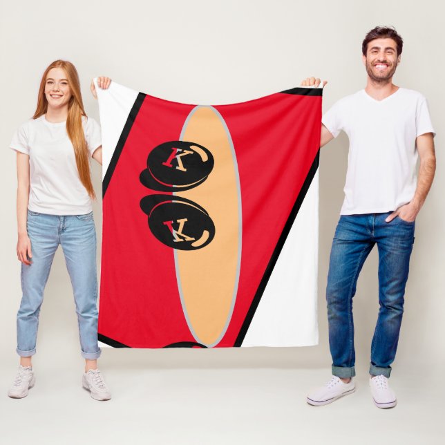 Cobertor De Velo Baby RoomCUTE_RED_WHITE_BLACK_ RMDESIGNFLO55 Fleec (In Situ)