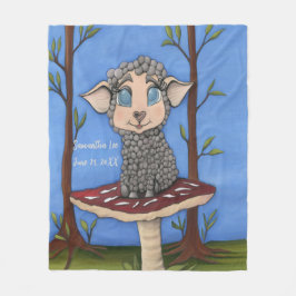 Cobertor De Velo Baby Sheep on Toadstool