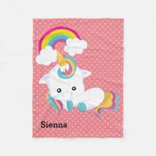 Cobertor De Velo Baby Unicorn * Escolha sua cor de fundo