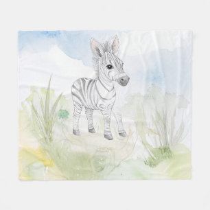 Cobertor De Velo Baby Zebra