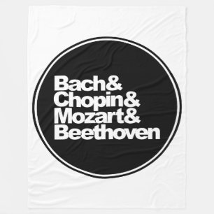 Cobertor De Velo Bach, Chopin e Mozart e Beethoven