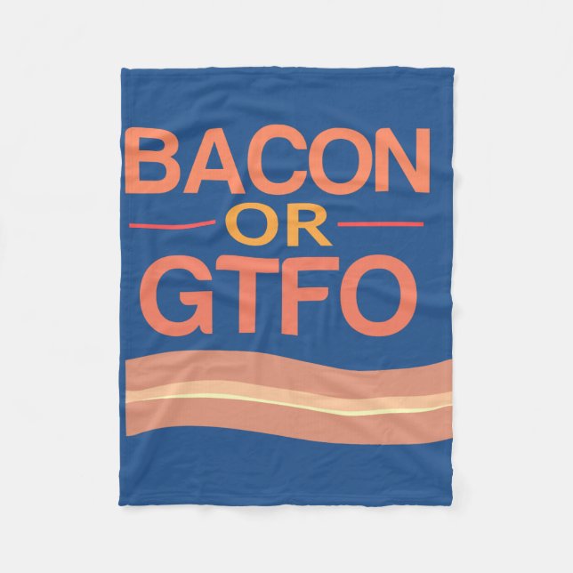 Cobertor De Velo Bacon ou GTFO (Frente)