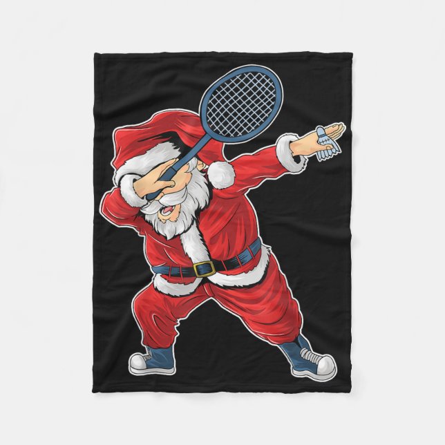 Cobertor De Velo Badminton Christmas Dabbing Santa Claus With Shutt (Frente)