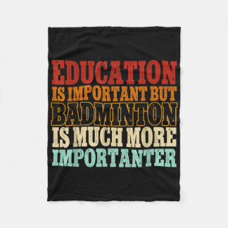 Cobertor De Velo Badminton é muito mais importante