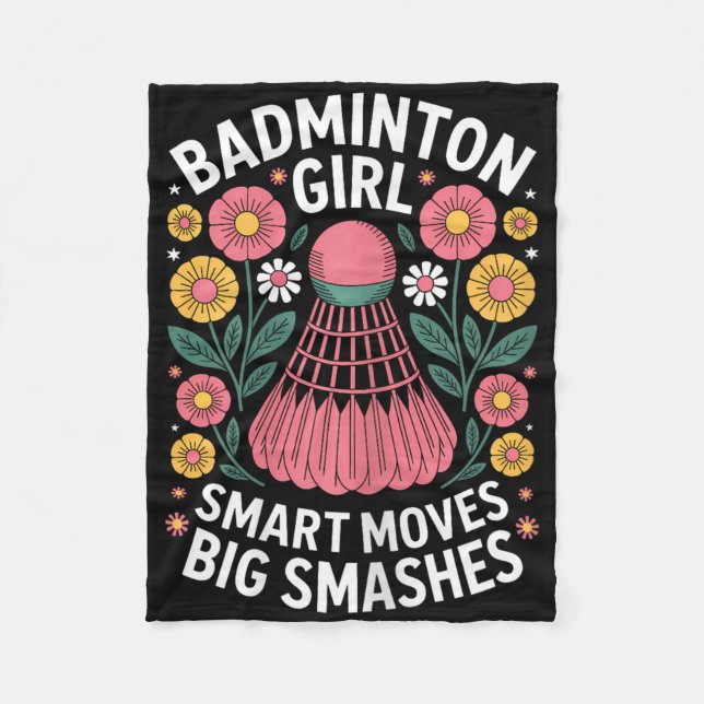 Cobertor De Velo Badminton Girl Shuttle Funny Badminton  (Frente)