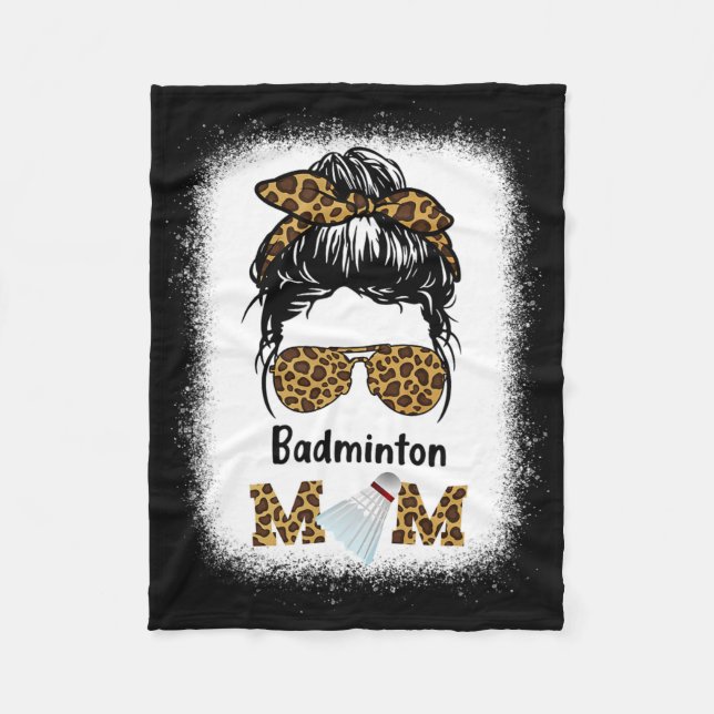 Cobertor De Velo Badminton Mãe Sangrando Mulheres Impressas Leopard (Frente)