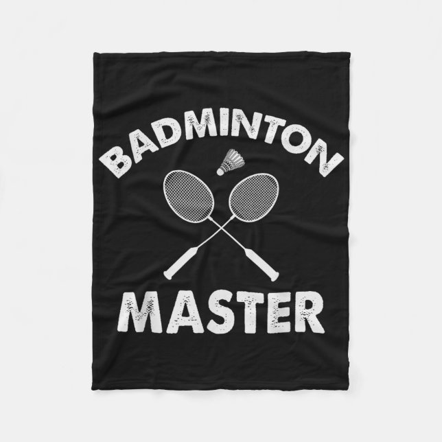 Cobertor De Velo Badminton Master Funny Badminton Player Shuttle Ra (Frente)