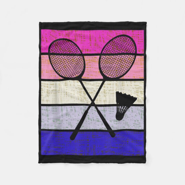 Cobertor De Velo Badminton Player Shuttle Girls Kids Women Youth  (Frente)