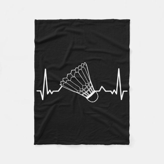 Cobertor De Velo Badminton Shuttle Court Game Heartbeat Badmi (Frente)