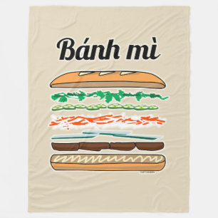 Cobertor De Velo Baguette vietnamiano do pão francês do sanduích