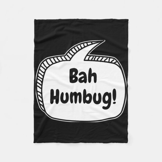 Cobertor De Velo Bah Humbug Speech Bubble T Shirt  (Frente)