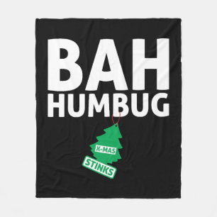 Cobertor De Velo Bah Humbug Xmas Cheira Engraçado Anti Christmas Gr