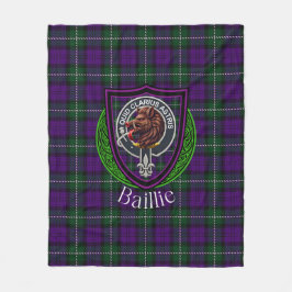 Cobertor De Velo Baillie Scottish Clan Tartan Crest