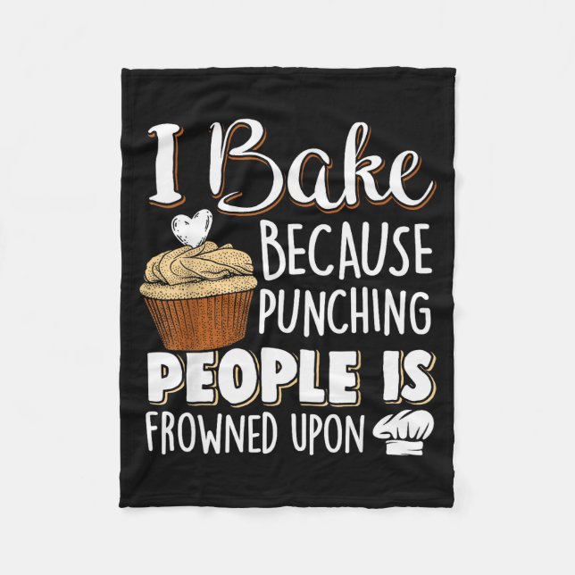Cobertor De Velo Baking Lover Punching People - Baker &amp; Cupcake (Frente)