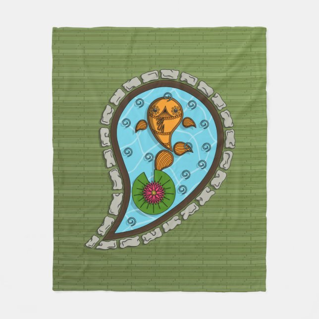 Cobertor De Velo Balança de Peixe-Ouro (Frente)