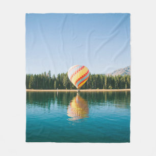 Cobertor De Velo Balão de ar quente amarelo, vermelho e azul próx