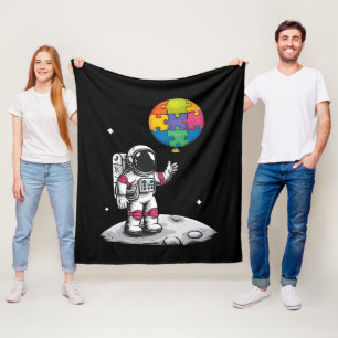 Cobertor De Velo Balão de Astronauta Autista Espaço Conscientização