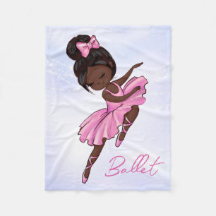 Cobertor De Velo Balé Afro-Americano Ballerina Rosa Tutu