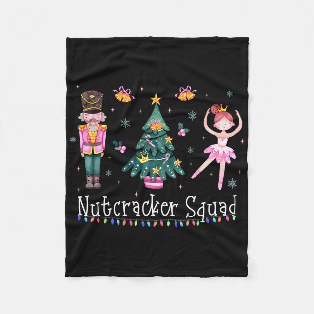 Cobertor De Velo Balé de Nutcracker de Natal Dançando Mulheres Cria (Frente)