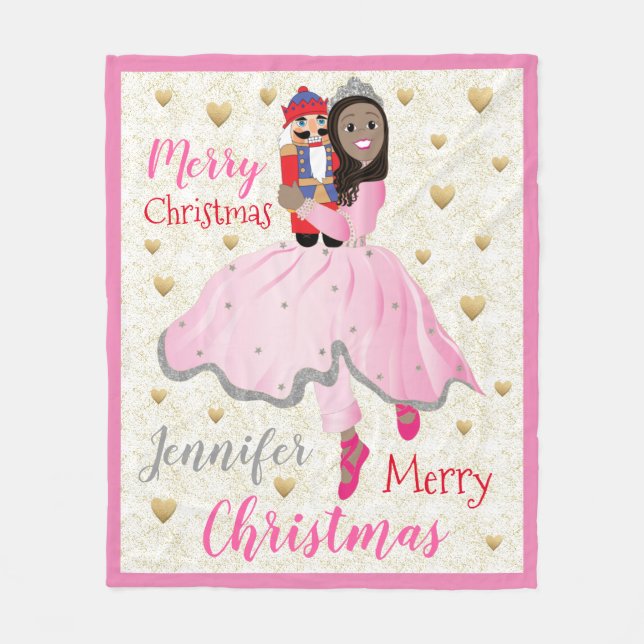Cobertor De Velo Balé de Nutcracker de Natal Fleece Blanket/Médio (Frente)