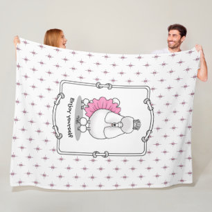 Cobertor De Velo Balé Engraçado Ballerina Princess Poodle Dog (bran