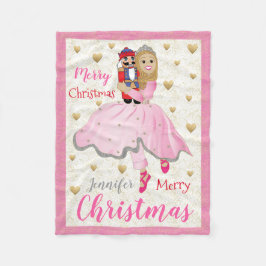 Cobertor De Velo Balé Nutcracker Personalize/Pink Fleece em Aberto
