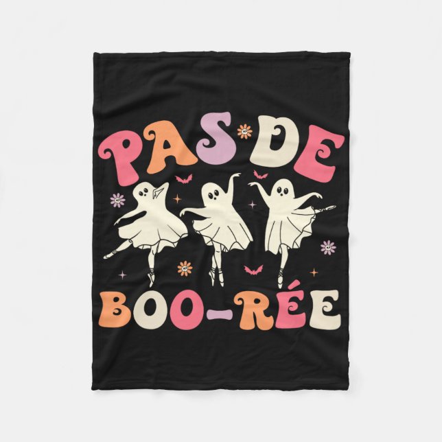 Cobertor De Velo Balé Pas De Boo-rée Cute Fantasmas Dançando Profes (Frente)