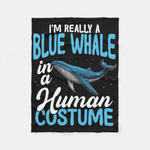 Cobertor De Velo Baleia Azul No Costume Humano Engraçada
