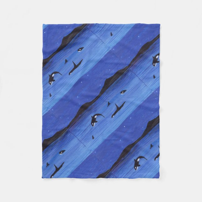 Cobertor De Velo Baleias Assassinas (Frente)