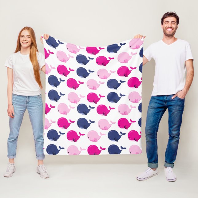 Cobertor De Velo Baleias Cutas, Padrão De Baleias, Animais Do Mar (In Situ)